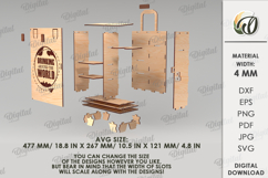 Wine And Treats Box Bundle Laser Cut. 3D Favor Box SVG Product Image 12