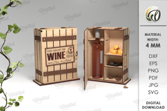 Wine And Treats Box Bundle Laser Cut. 3D Favor Box SVG Product Image 17