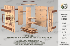 Wine And Treats Box Bundle Laser Cut. 3D Favor Box SVG Product Image 16