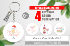 Keychain Wine and Whine Quotes Product Image 1