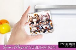 Funny Lamb Magnet Sublimation - Wine Magnet PNG Design Product Image 1