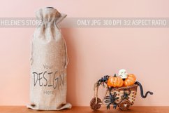 wine gift bag halloween mockup