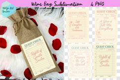 Wine Bag Sublimation | Valentine's Day PNG Product Image 1