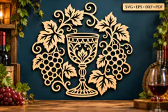 Wine Bar Sign Laser Cut File SVG Product Image 1