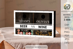Wine &amp; Beer Cor Box Laser Cut. Storage Box SVG Product Image 1