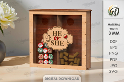 Wine &amp; Beer Cor Box Laser Cut. Storage Box SVG Product Image 1