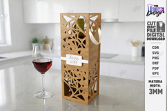 Wine Bottle Gift Box Laser Cut | Wine Bottle Holder SVG| CNC Product Image 1