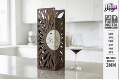 Wine Bottle Gift Box Laser Cut | Wine Bottle Holder SVG| CNC Product Image 1