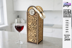 Wine Bottle Gift Box Laser Cut | Wine Bottle Holder SVG| CNC Product Image 1