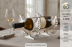 Wine Bottle Holders Bundle Laser Cut. Wine Stand SVG Product Image 4