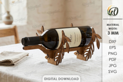 Wine Bottle Holders Bundle Laser Cut. Wine Stand SVG Product Image 5