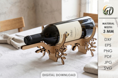 Wine Bottle Holders Bundle Laser Cut. Wine Stand SVG Product Image 6