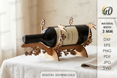 Wine Bottle Holders Bundle Laser Cut. Wine Stand SVG Product Image 8