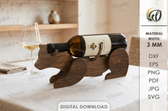 Wine Bottle Holders Bundle Laser Cut. Wine Stand SVG Product Image 9