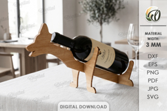 Wine Bottle Holders Bundle Laser Cut. Wine Stand SVG Product Image 11