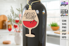 Wine Bottle Tags Laser Cut Bundle|Hanging Card Tags|Fun SVGs Product Image 6