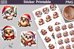 Christmas Bird Wine Sticker | Funny Sticker Printable Product Image 1