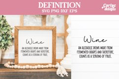 Wine Definition SVG Cut File and Sublimation