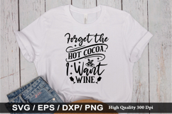 Wine Goes in Cheer Comes out SVG - Christmas Wine Design Product Image 1