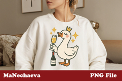 Funny Wine Goose Sublimation | Prosecco Queen Product Image 1