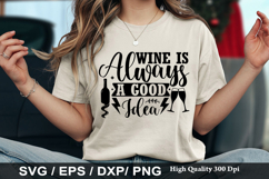 Wine SVG Design - Wine Because Adulting Is Hard Product Image 6