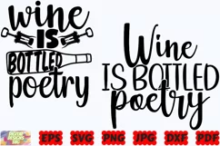 Wine Is Bottled Poetry SVG | Wine SVG | Wine Lover SVG | PNG Product Image 2
