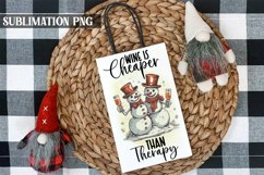 Wine Is Cheaper Than Therapy| Kitchen Dish Towel Sublimation Product Image 2