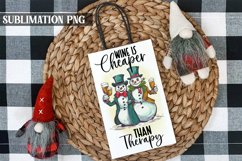 Wine Is Cheaper Than Therapy| Kitchen Dish Towel Sublimation Product Image 2