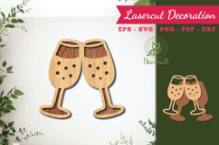 Wine Lasercut Decoration SVG Product Image 1