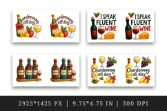 Wine Lover mug wrap printable sublimation design Product Image 2