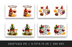 Wine Lover mug wrap printable sublimation design Product Image 2