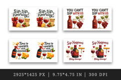 Wine Lover mug wrap printable sublimation design Product Image 2