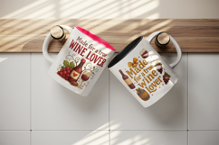 Wine Lover mug wrap printable sublimation design Product Image 3