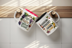 Wine Lover mug wrap printable sublimation design Product Image 3