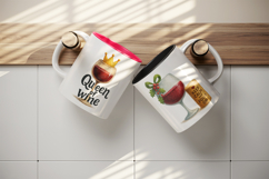 Wine Lover mug wrap printable sublimation design Product Image 3
