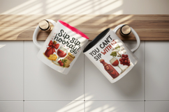 Wine Lover mug wrap printable sublimation design Product Image 3