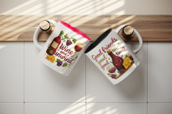Wine Lover mug wrap printable sublimation design Product Image 3
