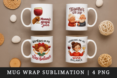 Wine Lover mug wrap printable sublimation design Product Image 1
