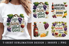 Wine Lover t-shirt printable sublimation design png Product Image 1