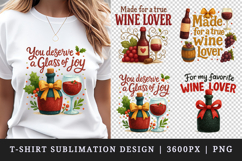 Wine Lover t-shirt printable sublimation design png Product Image 1