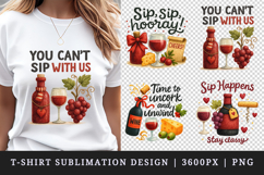 Wine Lover t-shirt printable sublimation design png Product Image 1