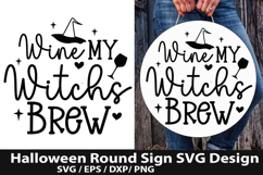 Halloween Round Sign SVG Bundle - Halloween Door Sign Product Image 7