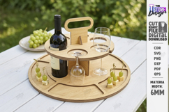 Portable Wine Picnic Table Laser Cut Bundle | Outdoor Tray Product Image 22