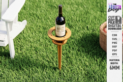 Portable Wine Picnic Table Laser Cut | Outdoor Trays | CNC Product Image 1
