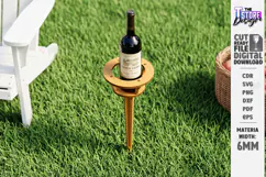Portable Wine Picnic Table Laser Cut | Outdoor Trays | CNC Product Image 1