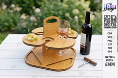 Portable Wine Picnic Table Laser Cut Bundle | Outdoor Tray Product Image 18