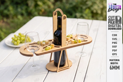 Portable Wine Picnic Table Laser Cut Bundle | Outdoor Tray Product Image 19