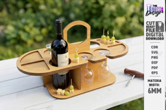 Portable Wine Picnic Table Laser Cut Bundle | Outdoor Tray Product Image 20