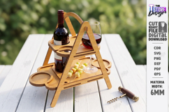 Portable Wine Picnic Table Laser Cut Bundle | Outdoor Tray Product Image 21