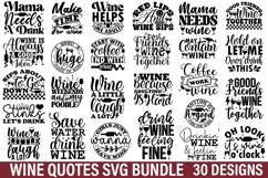 Wine Quotes SVG Bundle - Funny Wine Quotes Design Product Image 1